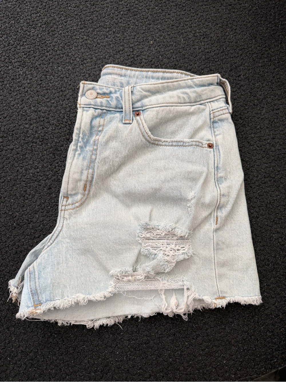 Old Navy Light Blue Distressed Denim Shorts
